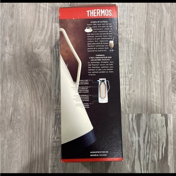 Vintage Thermos Coffee Butler Carafe Insulated 1 Liter Capacity (1013/50) White - Picture 5 of 11